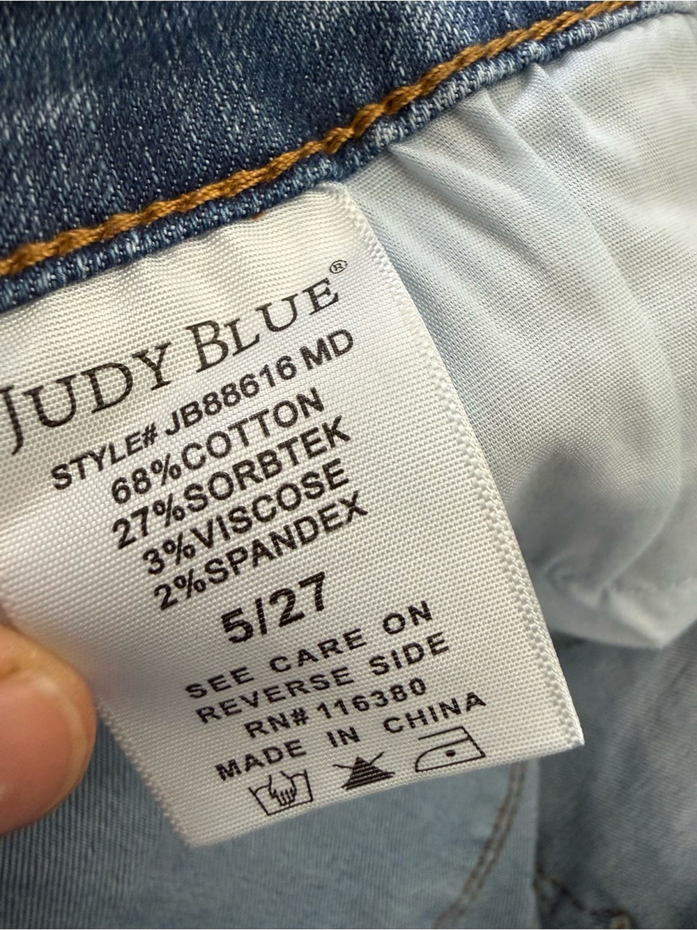 Judy Blue Cool Runnings Wide Leg Crop Jeans Size 5/27 - Picture 9 of 10